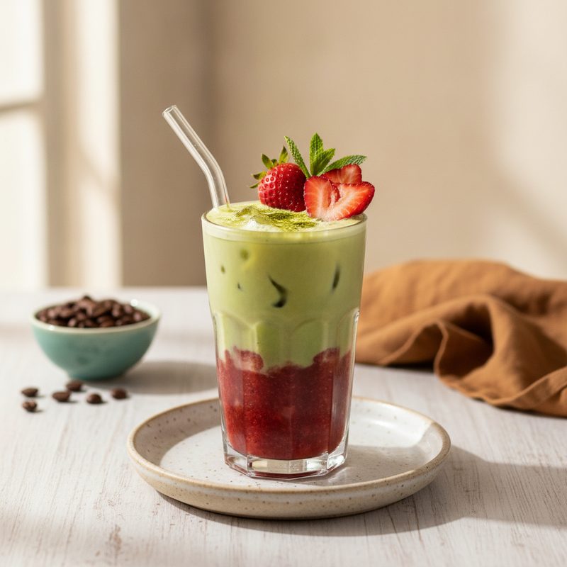 Iced Matcha Fresa